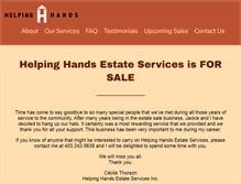 Tablet Screenshot of helpinghandsestateservices.com